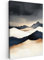 MuchoWow© Wandbilder 60x90 cm Schlafzimmer Home Deko Wohnung Bild Wohnzimmer Fotoleinwand Wand Bilder Leinwand Wall Decor Berge - Dunkelblau - Landschaft