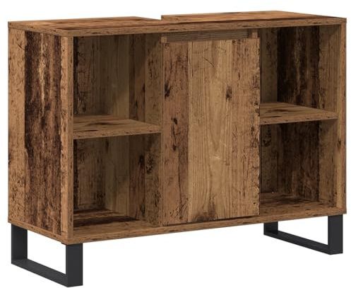 vidaXL Badezimmer-Waschtisch Altes Holz Spanplatte Mittel