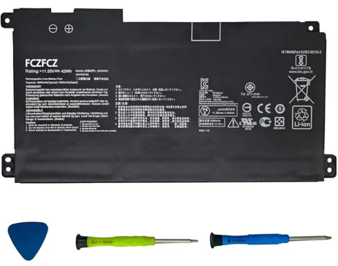 FCZFCZ B31N1912 Battery 42Wh 3640mAh Replacement for Asus VivoBook E410MA L410MA E410KA E510KA F414MA L510MA R522MA E510MA Series C31N1912 0B200-03680200 0B200-03680000 11.55V 3-Cell