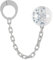 babynova Schnullerkette mit Clip im 2er Set - Schnullerhalter kompatibel mit Schnullern mit Ring - Kinderwagen Zubehör - BPA-frei - Blaue Punkte