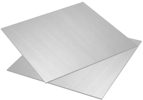 2 placas de acero inoxidable 304 de 2 mm, 15 cm × 15 cm, placa de metal cuadrada, placa de acero inoxidable cepillada, superficie pulida, placa de acero para reparación, soldadura, proyectos