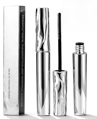 Asheyya 2 Pcs Metal Wand Mascara Black, Waterproof Curling Eyelash Iron Strong Mascara for Women Daily Use