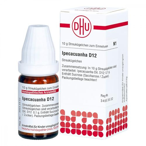 DHU Ipecacuanha D12 Streukügelchen, 10 g Globuli