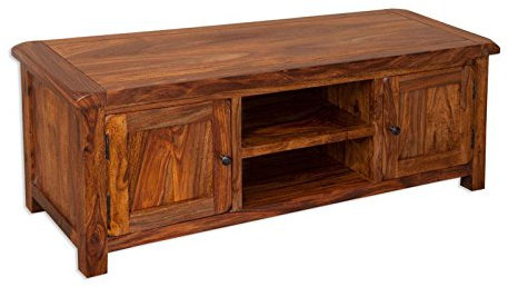 IFD Vellar Indian Sheesham Widescreen TV Unit, Size: H 50cm, W 133cm, D 44cm