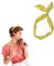 Lizzy Wired Hair Headband | Retro Rockabilly Adjustable Plain & Printed Wire Headbands Hair Accessory Head Wrap Vintage Various Colour & Designs (Paisley Yellow, One Size)