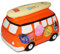 alles-meine.de GmbH XL - Spardose - Auto/Bus - mit Surfbrett - orange - stabile Sparbüchse aus Porzellan/Keramik - Sparschwein - für Kinder & Erwachsene/lustig witzig -..