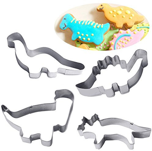 HENGSONG Kitchen Craft Keks-Ausstecher, Dinosaurier-Motiv, 4er-Set