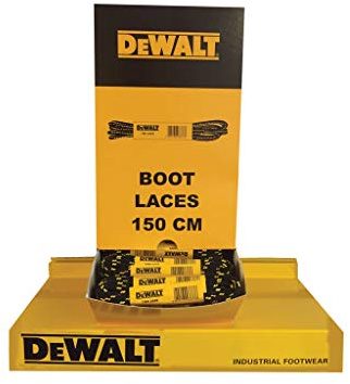 Polyester/Cotton Boot Laces 150cm In Dispenser (60 Pairs)