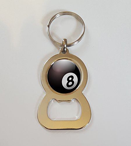 Lucky 8 Ball Metal Bottle Opener Keyring Ideal Birthday Gift N381