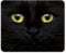 Black Cat Face Mouse Mat Pad for PC Computer Gadget Office Desk Accessories Desktop Laptop Flexible Cloth Non-Slip Rubber Base Waterproof Mousepad Mousemat Rectangle Cute Design 8423