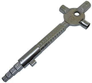OTT beschlagswelt.de Bautenschlüssel Bauschlüssel aus Metall mit Skala zum Zylindermessen