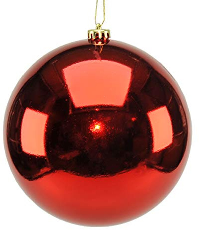 Gerimport Weihnachtskugel glänzend rot 20 cm