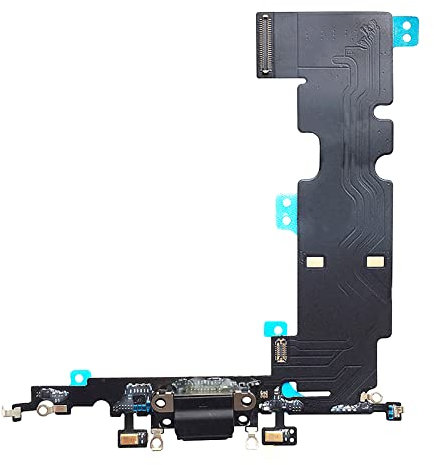 Johncase OEM Charging Port Dock Connector Flex Cable + Microphone + Cellular Antenna + Vibration Motor Connector Replacement Part Compatible for iPhone 8 Plus All Carriers (Gray)