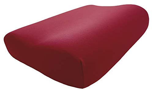 Edda Lux Bezug passend für Tempur Shape Queen und Tempur Original Queen Schlafkissen, 61 x 31 cm, für Kissengrößen S, M, L, XL, Jersey Kissenbezug für Nackenstützkissen, in Karmin