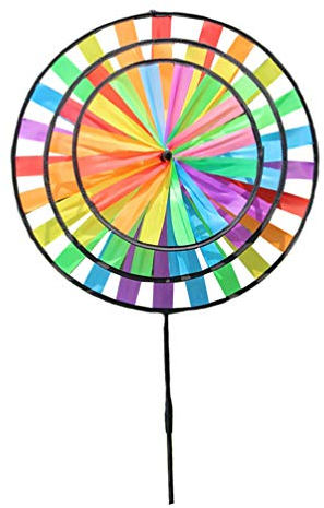 1 Pc Molino De Viento De Juguete Hilanderos De Viento De Jardín Grande Hilanderos De Juguete Molinillo De Arcoiris Hilandero De Viento De Tela Navidad Jardín del Arco Iris