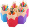 Pot à Crayons Lot de 5 Assortd Couleur Stylo Vase Pot à Crayons Maquillage Brosse Support Organiseur de Bureau Papeterie Organiseurs