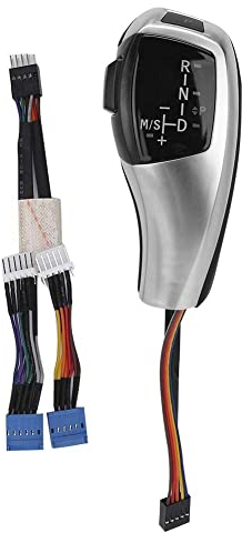 Akozon Schaltknauf F30 Style LHD Automatik LED Head Shifter Nachrüstsatz Für E81 E84 E89 E90 E91 E92 E93(Silber)