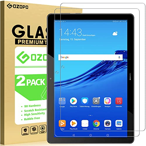 GOZOPO - Protector de pantalla para Huawei T5 de 10,1 pulgadas, resistente a los arañazos, dureza de 9H, de vidrio templado