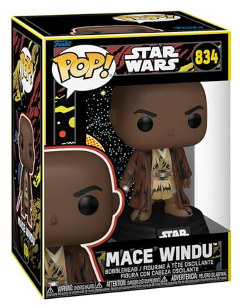 POP Funko Star Wars: Mace Windu (Retro) | Offizieller Fanartikel und Merch - Vinyl Sammelfigur als Regal Deko - Geschenkidee zum Geburtstag für Fans und Sammler