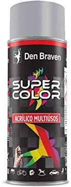 Bostik SUPER COLOR GRIS PLATA RAL 7001, Pintura en Spray Acrílica para Uso Profesional y Doméstico, Multiusos, Secado Rápido, Acabado Brillante, Interior y Exterior, Bote 400 ml