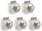 5 Pcs Bouton Poussoir Loquet sans Clé, Serrure de Porte Meuble Fermoir, Bouton Loquet Verrou pour RV Caravane Placard Meuble de d'Épaisseur (blanc)