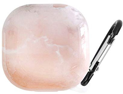 Newseego - Carcasa rígida para Samsung Galaxy Buds Live, Carcasa Protectora rígida de PC con Accesorios para llaveros, diseño de Calavera con Piel Lisa, Color Rosa