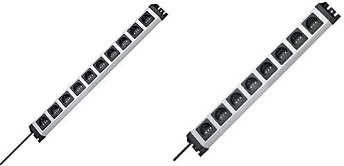 Kopp POWERversal® 10-Fach Steckdosenleiste, Silber, 227120011 & 226920014 Powerversal Steckdosenleiste, 8-Fach, IP 20