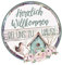 GRAZDesign Wandtattoo Flur Willkommen bei uns Zuhause, Rundes Sticker mit Blumen, Eingang & Flur Deko, Wandsticker Wohnzimmer, rund / 40x40cm