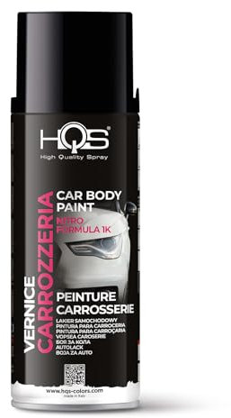 HQS Bomboletta di Vernice Spray 400ml Carrozzeria (Nero Lucido Ral 9005)