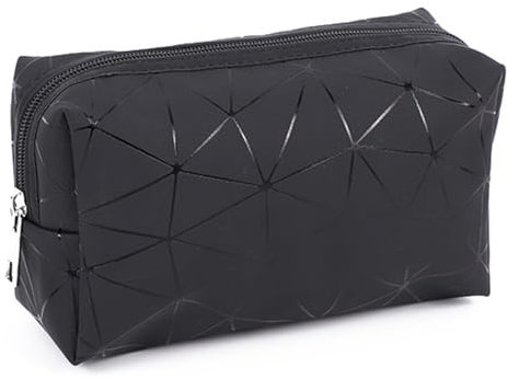 NOVAGO -Trousse de Toilette, Trousse Maquillage Double Couches plastifié Solide Durable et imperméable (Noir S)