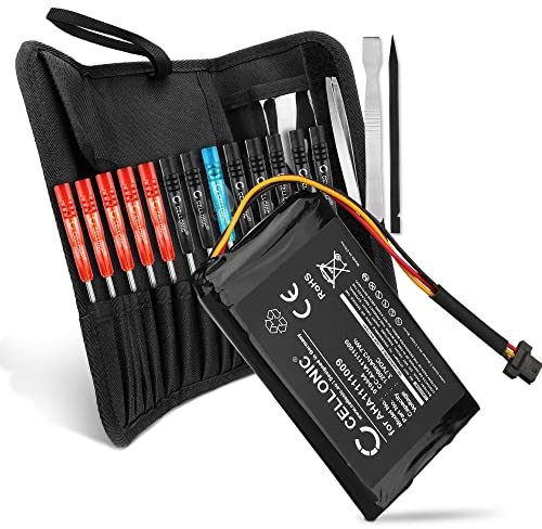 CELLONIC, Akku Navi kompatibel mit Tomtom Go 600, Go 60, Start 62 (1200mAh, 3.7V) + Werkzeug-Set 23tlg