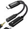 LAMSCAT USB C to 3.5mm Headphone and Charger Adapter, USB Type C to Aux Audio Jack Charging Adapter with PD 60W, Compatible with Pixel, Samsung, iPad Pro and More