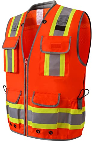 UNINOVA Surveyor Safety Vest, Reflective High Visibility Vests for Men