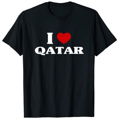 Qatar I Heart Souvenir du Qatar J'aime le Qatar T-Shirt