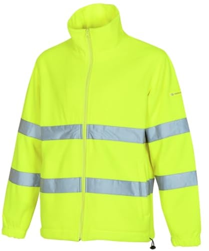 WÜRTH MODYF Warnschutz-Fleecejacke | Zertifiziert nach EN ISO 20471 Klasse 3.2 – Reflexstreifen, Antipilling & Reißverschlusstaschen – für Baustelle & Straßenbau