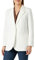 ICHI IHKATE SUS OVERSIZE BL Damen Blazer Longblazer Jacke Long-Blazer mit Knöpfen Stretch und Reverskragen, Größe:M, Farbe:Cloud Dancer (114201)