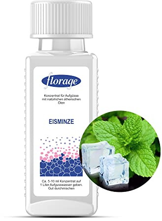 Florage 100ml Saunaaufguss EISMINZE - 50 Jahre Erfahrung als deutsche Duftmanufaktur, hochergiebiges Aufgussmittel für die Sauna, viele Aufguss Düfte, vegan und ohne Tierversuche, auch als Set