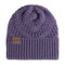 KNIT FACTORY - Sally Mütze - Strickmütze für Damen und Herren - Beanie - Wintermütze mit Wolle - Robusten Look - Hochwertige Qualität - Violett