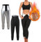 Hovershoes Sauna Sweat Shapewear, Sauna Sweat Pants for Women High Waist Shorts Compression Slimming Weight Thermo Legging Workout Body Shaper Sauna Suit Waist Trainer T Shirt