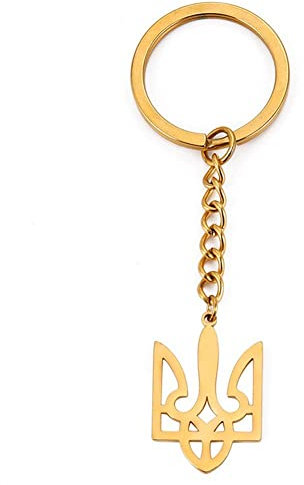Lipfer Ukraine National Emblem Keychains Ukrainisches Symbol Key Halter Bag Charms Car Schlüsselanhänger Für Geldbörse Handtasche Dekoration