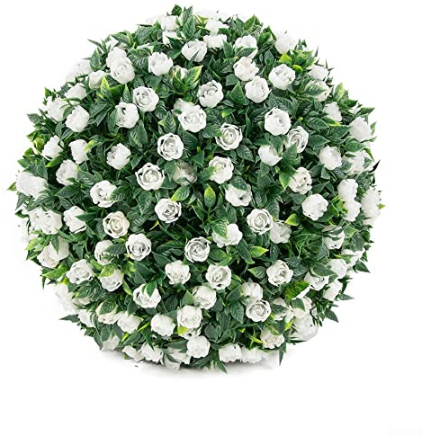 Oniissy Künstliche Landschaft Graskugel Kunstpflanze Eukalyptus Gras Kugel Rosenkugel (20/25cm optional) geeignet für Hochzeit, Bühne, Café