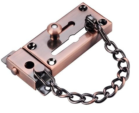 RANRAO Door Security Chain Lock, Front Door Chain, Guard Safety Catch, Heavy Duty Door Chain With Lock Bolt Entrance Front Main Security Latch