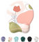 Giecy Tappetino Mouse Poggiapolsi,Gaming Mouse Pad Ergonomico in Gel,Supporto per Polso per Computer per il Gioco, Mousepad con Base in PU Antiscivolo (Rosa)