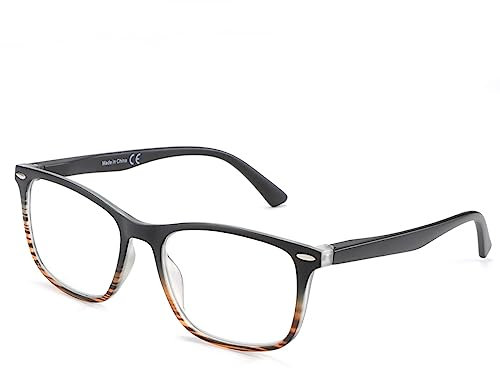 ZENOTTIC Occhiali Anti Luce Blu,Occhiali da Lettura, Lenti Quadrate, Lenti Contro la Luce Blu Emanata dal Computer, Occhiali Adatti per Donne e Uomini