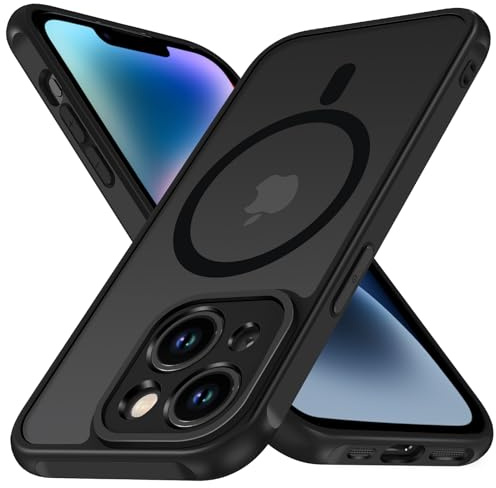iVoler Cover Magnetica per iPhone 14 Plus 6.7 Pollici, [Compatibile con MagSafe] [Protezione Antiurto di Grado Militare] Custodia Traslucida Opaca Posteriore Sottile Silicone Protettiva Case