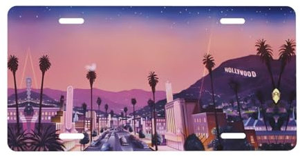 The Old Hollywood Gedruckt Nummernschild Aluminium Auto Tag Auto Front Nummernschild Dekor Für LKW Rv SUV