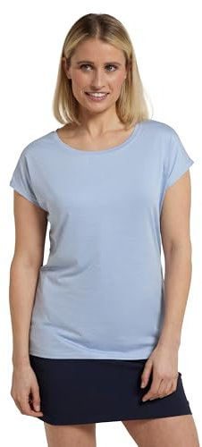 Mountain Warehouse Panna II Womens UV Loose T-Shirt - Relaxed Bit with Iso Cool Fabric, Activewear - Best for Spring Summer Running, Cycling, Outdoors, Hiking & Walking Pale Blue Women's Size 8