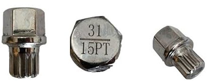 M&S Security Master Anti Theft Car Locking Wheel Nut Bolt Key Replacement For MINI One Cooper Bmw ABC31/15 15 Spline