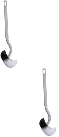 minkissy 6pcs Toilet Brush Long Handle Cleaning Tool Grey for Home Bathroom Hotel Toilet Brush Supplies