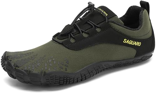 SAGUARO Barfußschuhe Herren Barfuss Schuhe Damen Sommer Outdoor Barfussschuhe Leicht rutschfest Barefoot Shoes for Women Men, Dunkelgrün 37EU